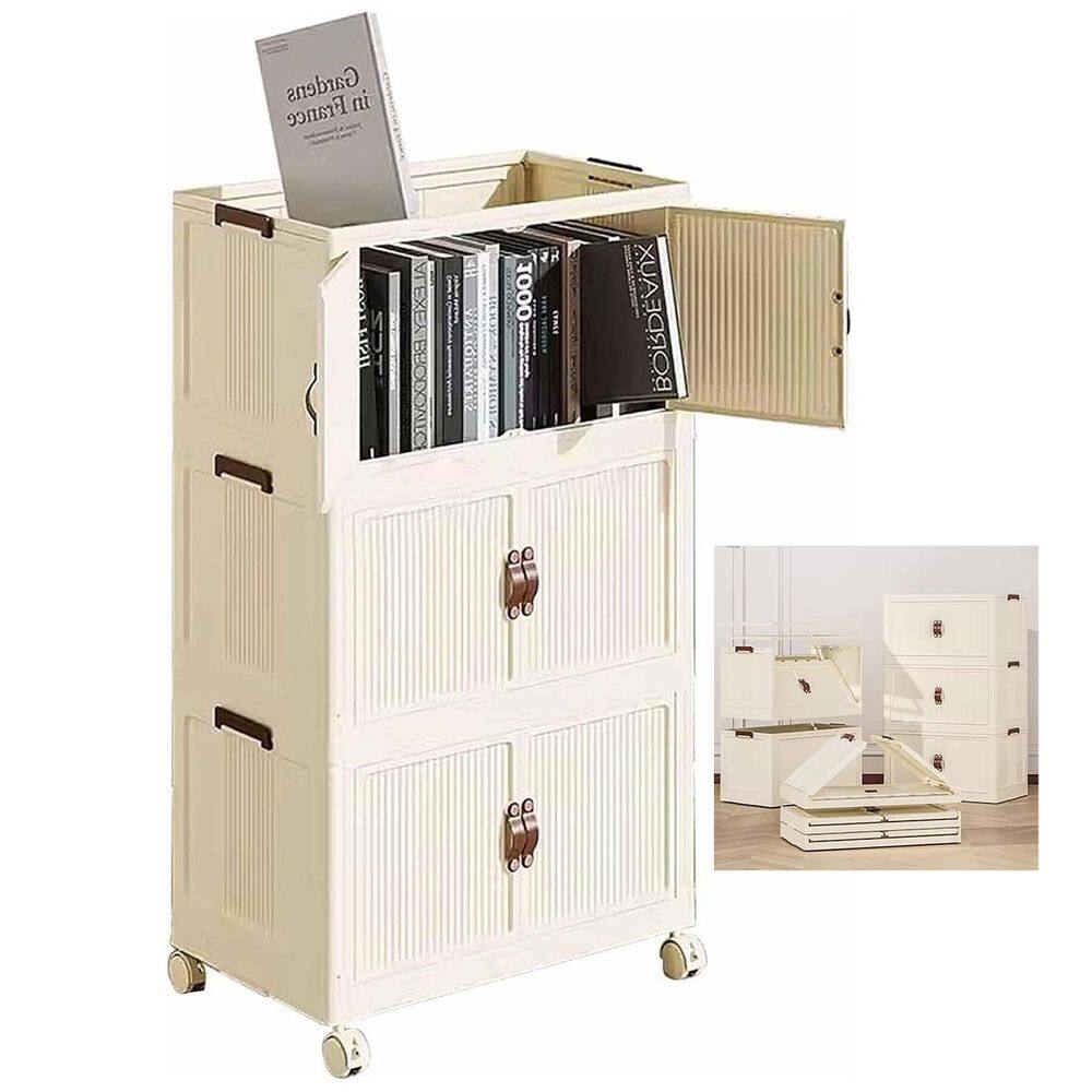 Armario Organizador Dobravel 3 Andares Empilhavel Roupa Livro Tapetes Organização Sala