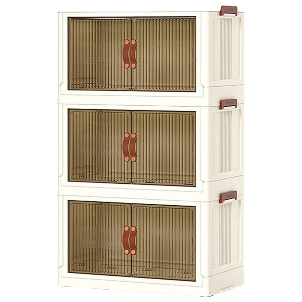 Armario Dobravel Empilhavel 3 Andares Organizador Quarto Sala Cozinha Banheiro Lavanderia Varanda Porta Objetos Roupas