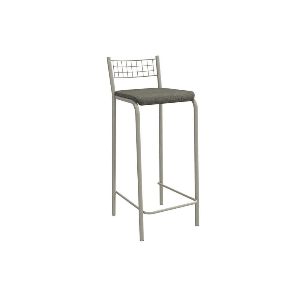 Banqueta Sala de Jantar Gênova 1B705NK Aço 1 Un Niquel/Linho Escuro - Kappesberg
