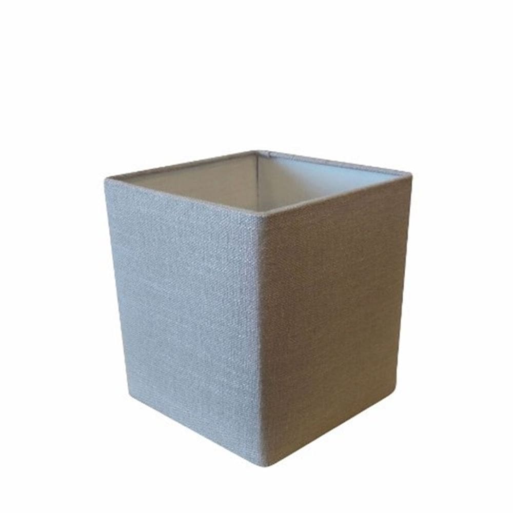 Cúpula em Tecido Quadrada Abajur Luminária Cp-4224 16/16x16cm Rustico Cinza