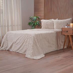 Kit Colcha Casal Luxor Jacquard 100% Poliéster 210x230cm