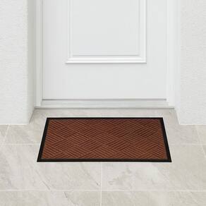 Tapete De Porta Capacho Fenice Texturas 70X40Cm Diagonal Mar
