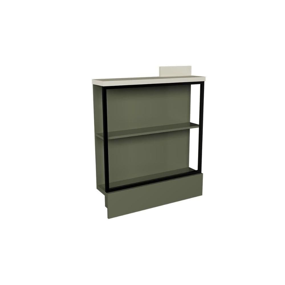 Gabinete de Cozinha Modulado Balcão c/ Tampo Évora PH 3070 c/ 2 Prateleiras 78.5cm Verde/Cinza Argila - Herval
