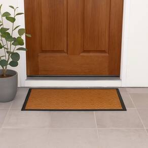 Tapete De Porta Capacho Fenice Texturas 70X40Cm Escama Bege