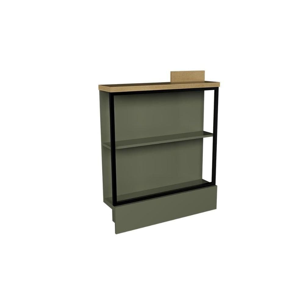 Balcão de Cozinha Modulado c/ Tampo Évora PH 3070 c/ 2 Prateleiras 78.5cm Verde/Carvalho Nature - Herval