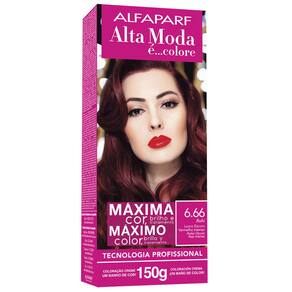 Tintura Creme Altamoda Alfaparf Rubi 6.66 Kit