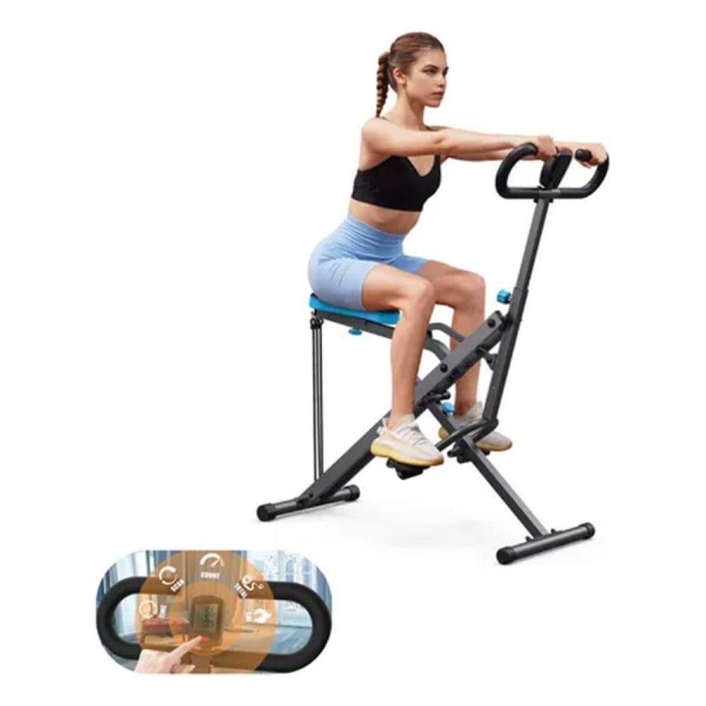 Máquina Remo Agachamento Musculação Fitness 2Em1 Treino Pro