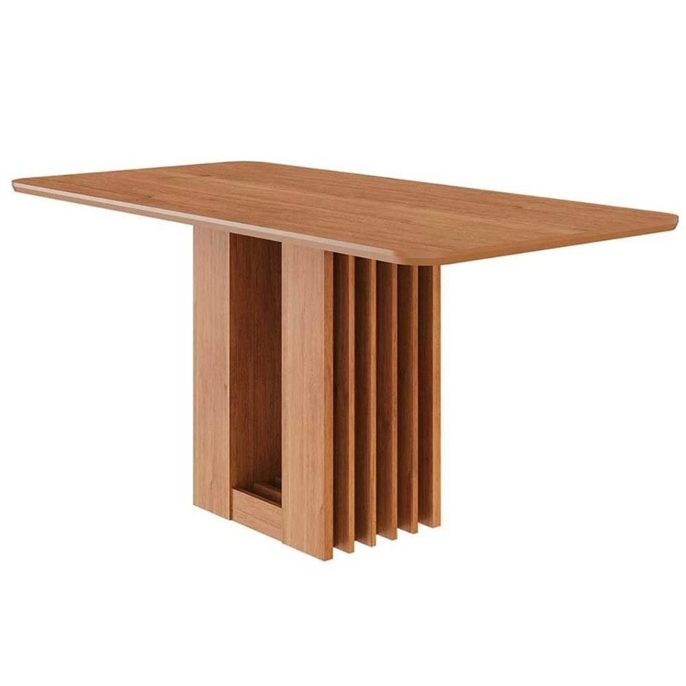 Mesa p/ Cozinha Ariela c/ Tampo Madeirado 160x80cm Cinamomo - Cimol