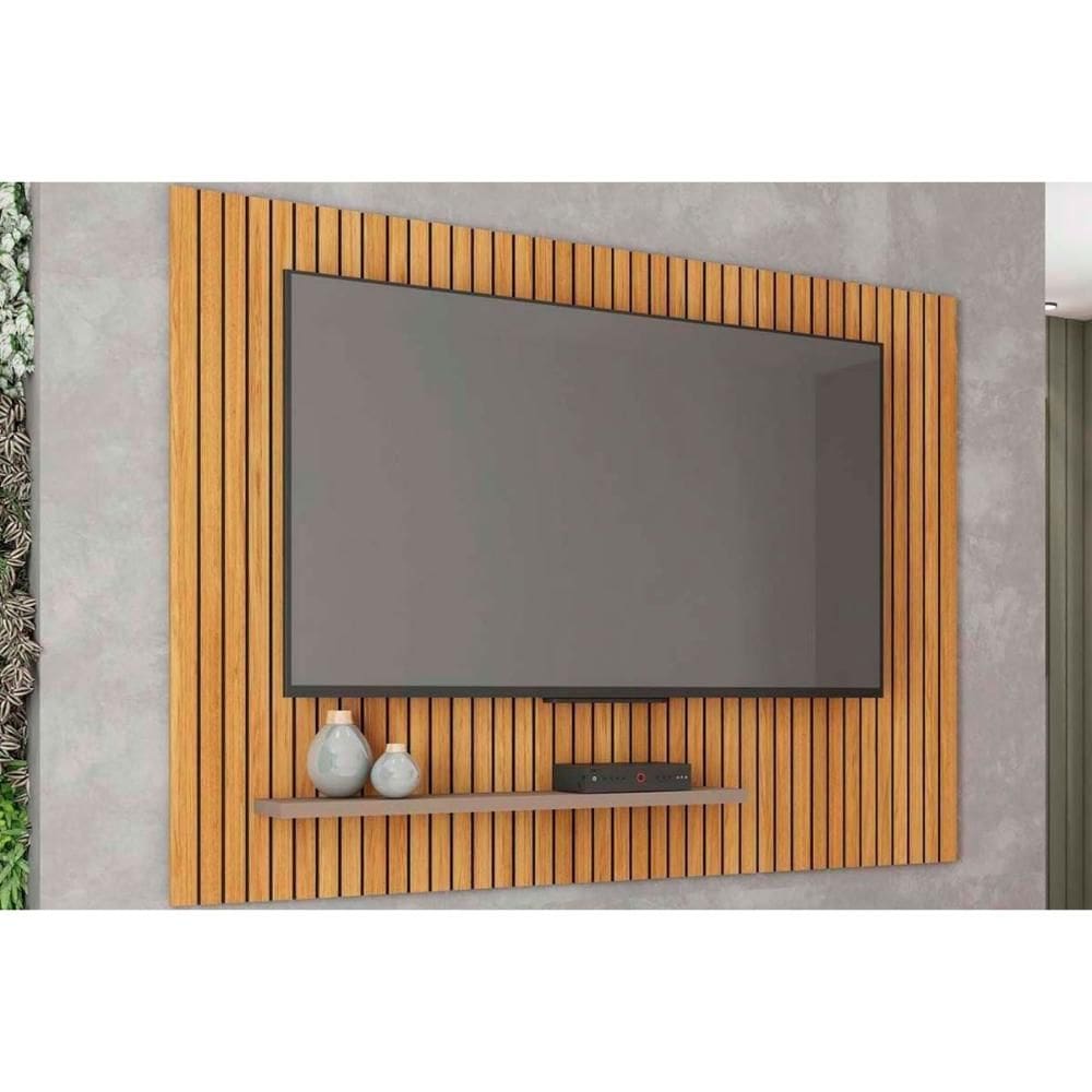 Rack Bancada c/ Painel p/ TV até 70 Pol Aegon 180x120cm Freijo/Off White - Caemmun