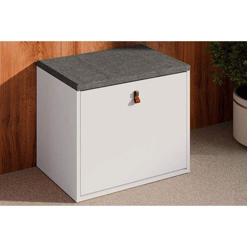 Armário Sapateira Casal Versa Home c/ 1 Porta Branco - Telasul