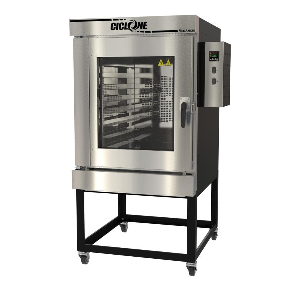 Forno Turbo Elétrico Venâncio Ciclone 8 esteiras Interior Inox Exterior Aço Carbono Monofásico 220V FTCE8