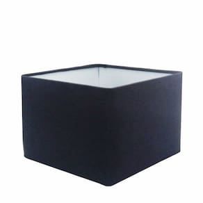 Cúpula em Tecido Quadrada Abajur Luminária Cp-25/35x35cm Preto