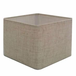 Cúpula em Tecido Quadrada Abajur Luminária Cp-4077 30/50x50cm Rustico Bege