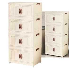 Armario Organizador Dobravel 4 Andares Organizaçao Decoraçao Empilhavel Quarto Sala Cozinha Closet Lavanderia Varanda