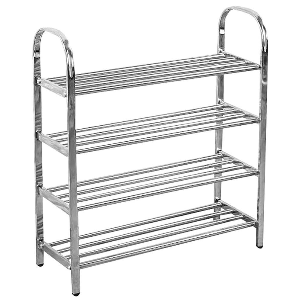 Sapateira Prateleira Inox 4 Andares Calçado Tenis Sapado Sandalia Sapatilha Estante Rack Organizaçao Multiuso