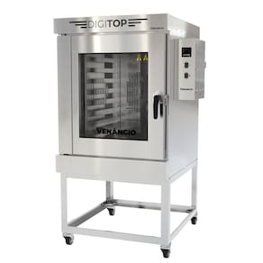 Forno Turbo Elétrico Venâncio Ciclone 8 esteiras Interior e Exterior Inox Trifásico 220V FTCE8