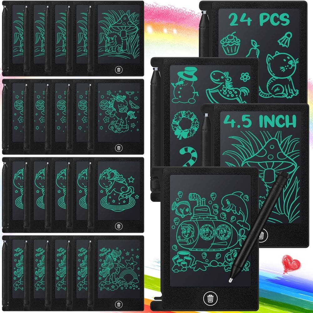 Tablet de escrita LCD Zhehao de 24 peças para crianças com tela de 4,5 polegadas