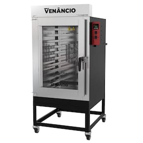 Forno Industrial Turbo Elétrico Venâncio Twister 10 Esteiras Exterior Aço Carbono Interior Inox com Cavalete Monofásico 220V FVT10E