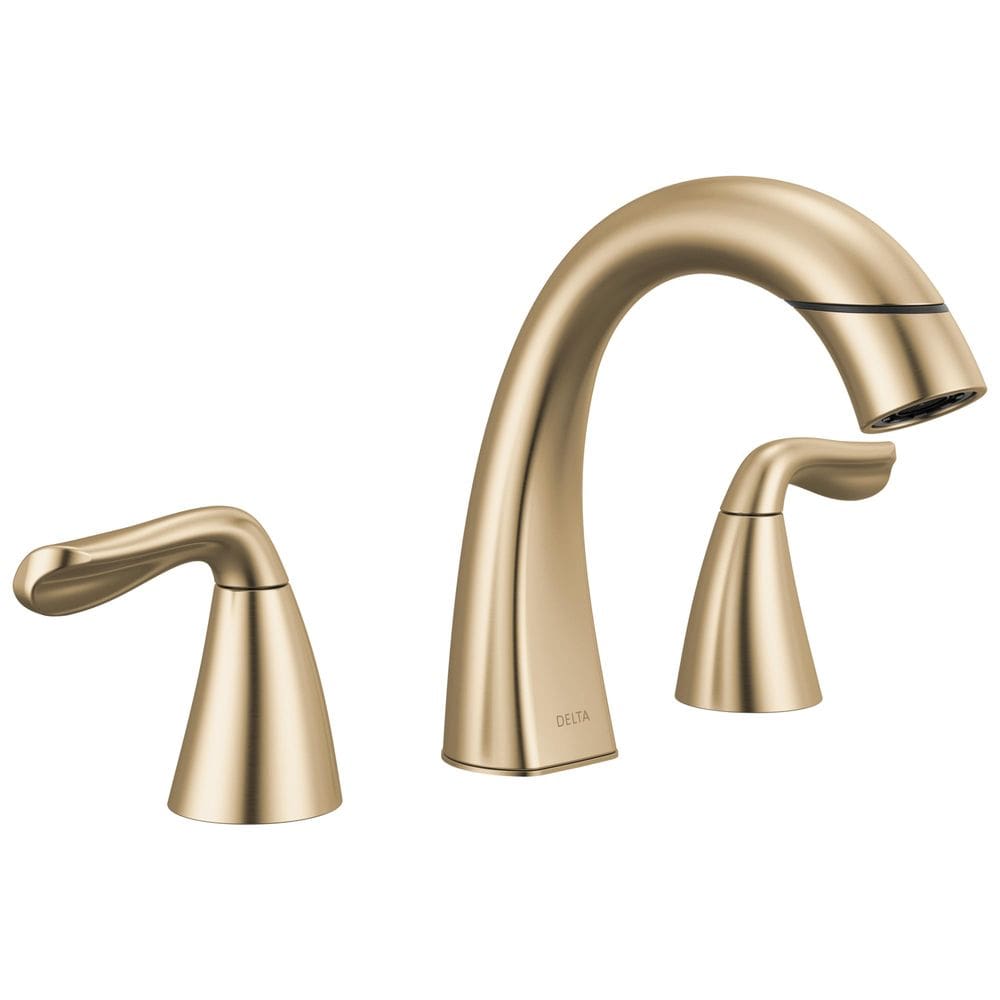 Torneira de banheiro Delta Arvo Pull-Down Gold de 3 furos 35840LF-CZPD
