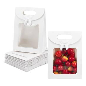 Sacos de papel Kraft NBEADS com janela 7,1x14x19,5 cm 12 unidades brancas