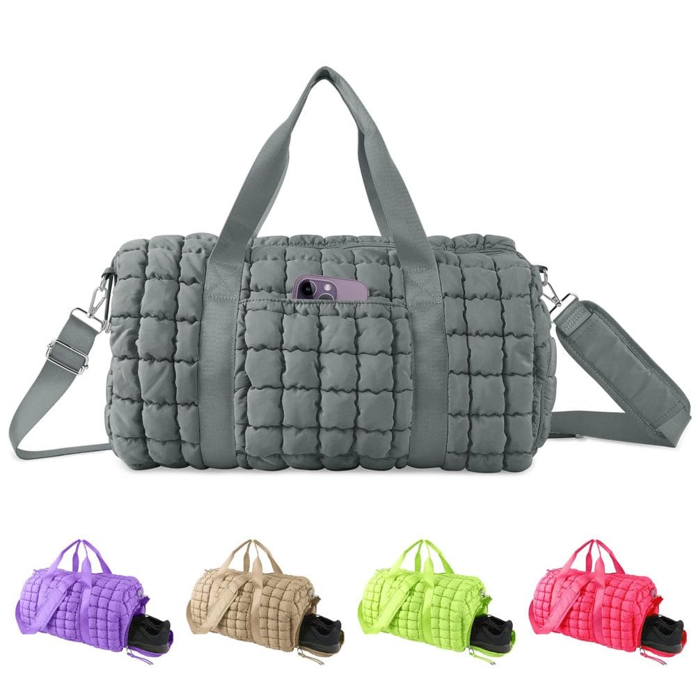 Mochila XSUIOY acolchoada Travel Gym com compartimento L-Grey