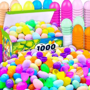 Ovos de Páscoa de plástico RALLYPANDA 1000cs para caça à Páscoa