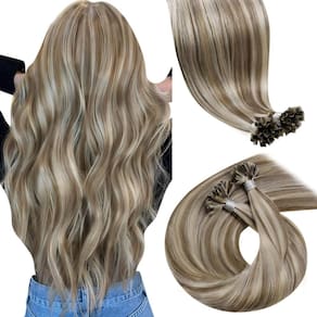 Extensões de cabelo LaAvoo K Tip Human Hair 22 cm Ash Platinum Blonde
