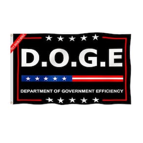 Bandeira Bolcagob de dupla face DOGE D.O.G.E. 100D poliéster 60x90cm