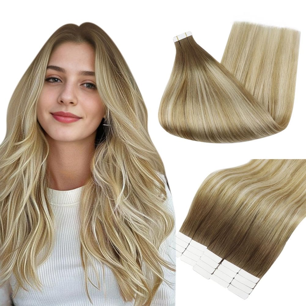 Tape In Hair Extensions Full Shine 22 cm, cor 6/27/60, 20 unidades