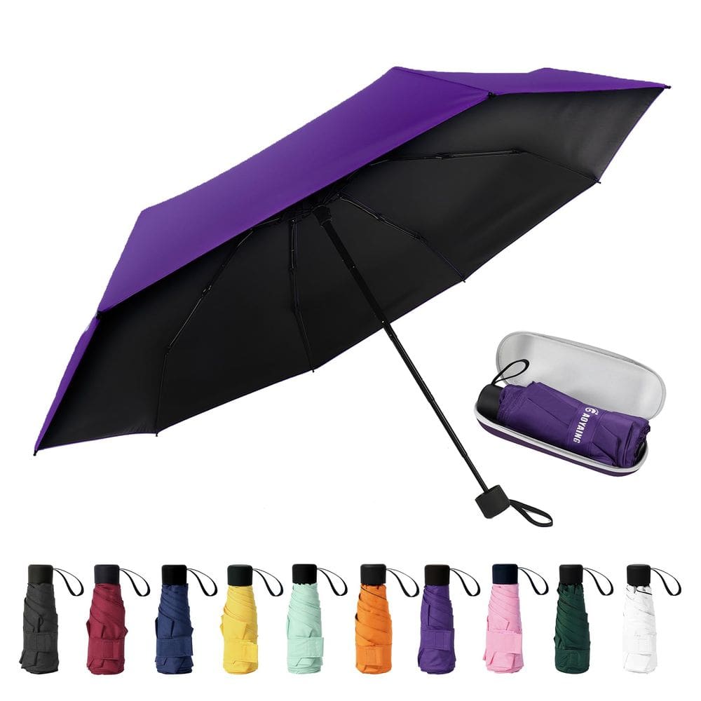 Guarda-chuva de viagem compacto GAOYAING UV Protection Purple
