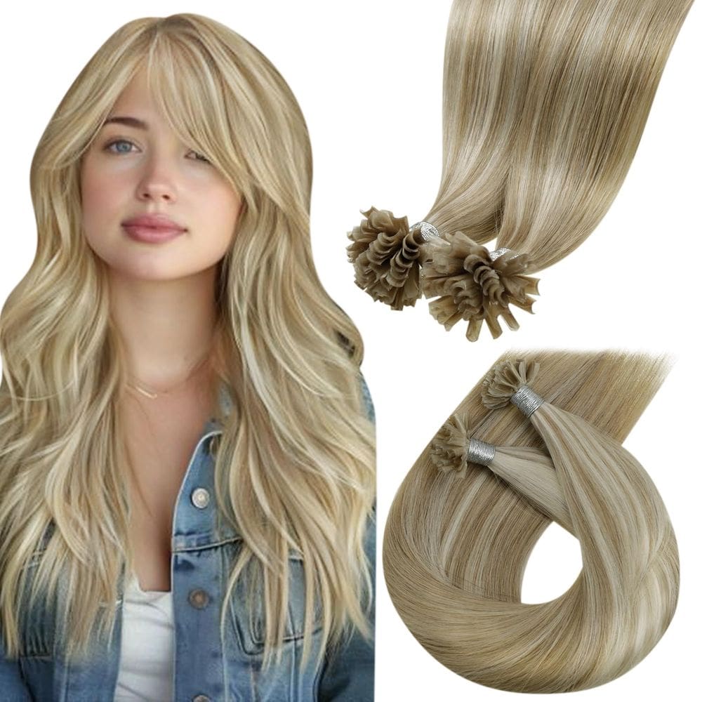 Extensões de cabelo LaAvoo U Tip Human Hair Blonde 14 polegadas 50g/50s