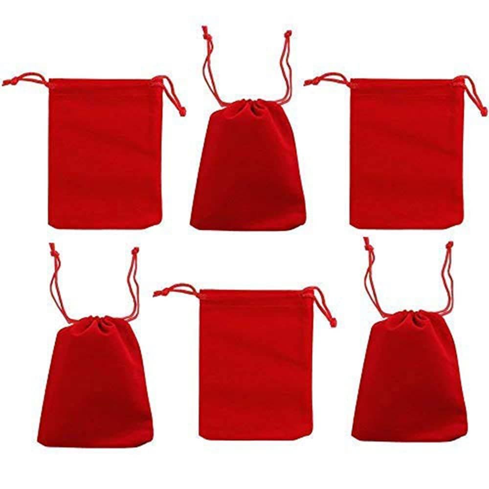 Bolsas de joias de tecido de veludo, bolsas com cordão, 50 unidades Shukii