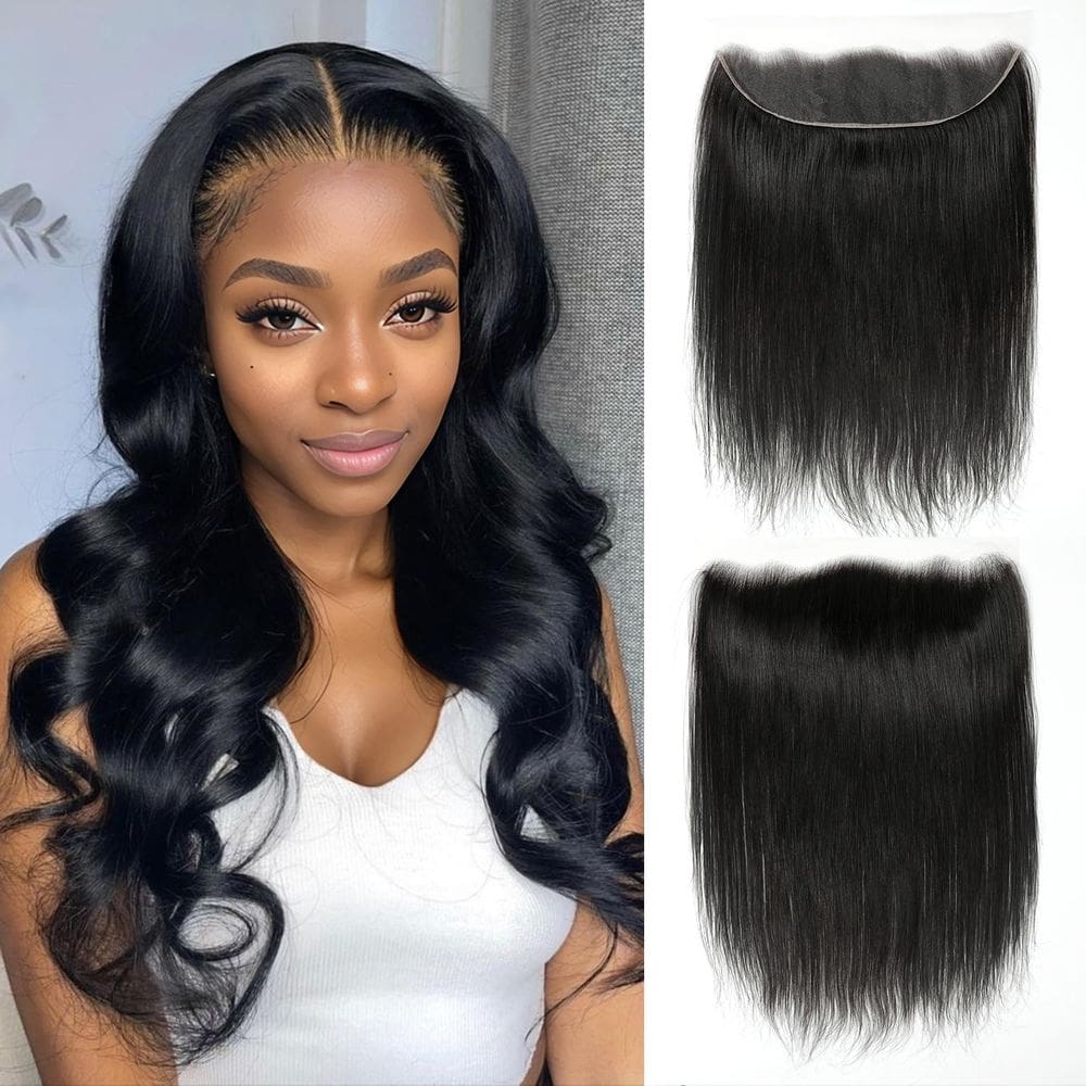 Fecho frontal de renda Renyarch 13x4, cabelo liso brasileiro