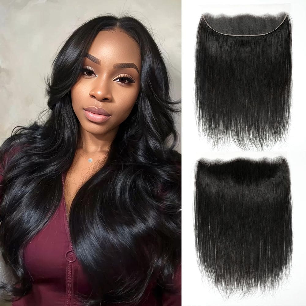 Fecho frontal de renda Renyarch 13x4, cabelo liso brasileiro