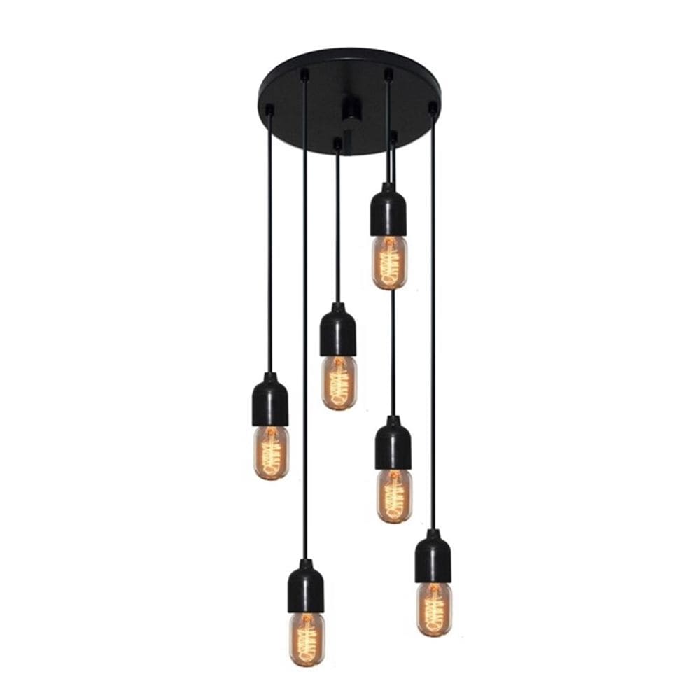 Luminária Lustre Retro Md-4162/6 Suporte Para Lâmpada / Não Inclusa - Bivolt