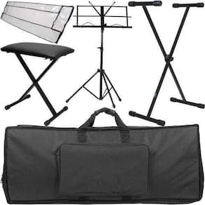 Kit Capa Para Teclado Com Banqueta Suporte Cobertura Etc.
