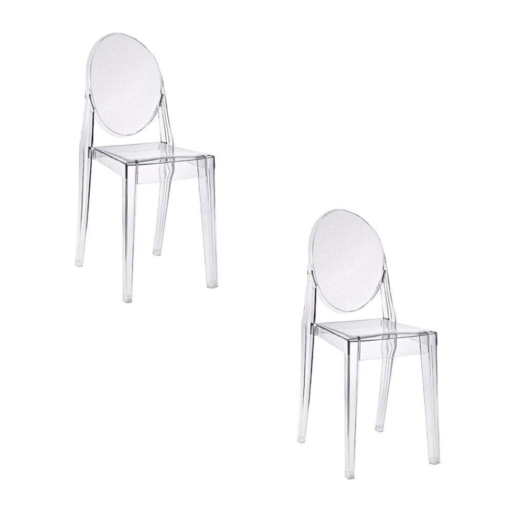 Kit com 2 Cadeiras para Sala de Jantar Viena Incolor