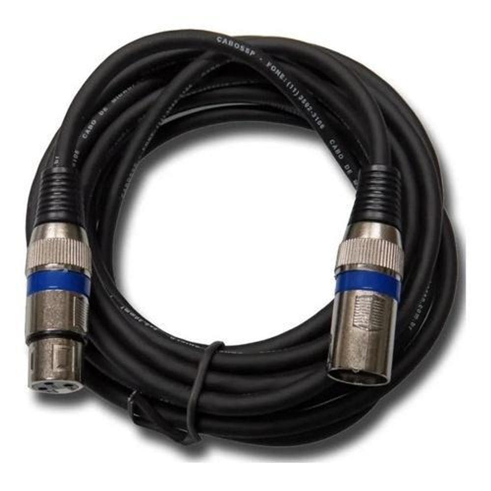 Cabos Microfone 5 Metros / Dmx Xlr / Canon Balanceado