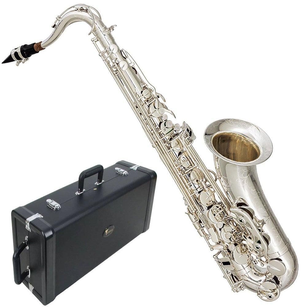 Saxofone Tenor Profissional Eagle Stx 513S Prateado Completo