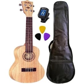 Ukulele Shelby Concert 23D Elétrico, Capa, Palhetas, Afinad