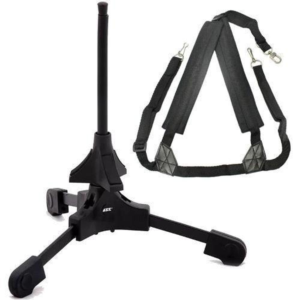 Kit Suporte Para Saxofone Ask S4 Com Correia Para Saxofone