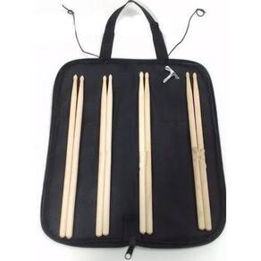 Capa Para Baquetas De Bateria + 4 Pares De Baquetas 7A Ou 5A