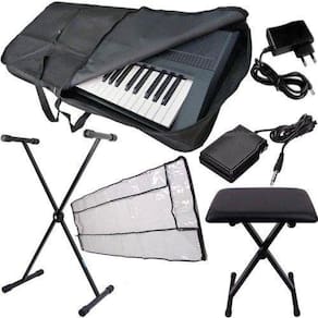 Kit Capa Para Teclado Musical Completo Com Multi Acessórios