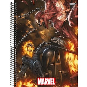 Caderno Univ. 1Matéria 80 Folhas Marvel Capa 2 - SãoDomingos