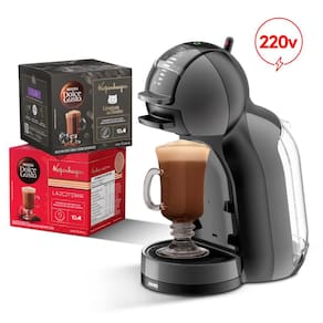 Kit Cafeteira Dolce Gusto Mini Me Preta 220V + Bebidas Kopenhagen