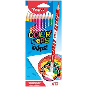 Lápis De Cor Triangular Color Peps Apagável 12cores - Maped