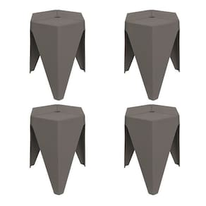 Conjunto com 4 Unidades Banco Bee Cinza Mushroom