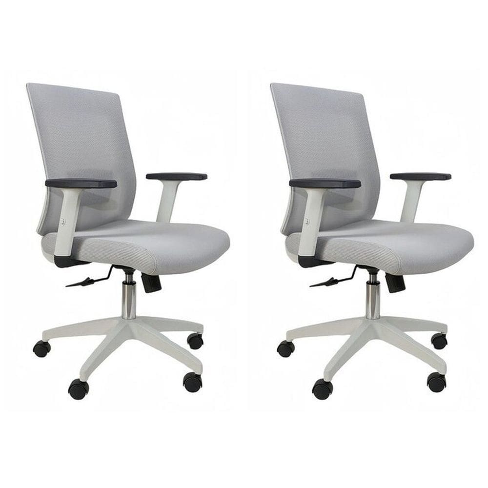 Kit 2 Cadeiras para Escritório Diretor Giratória Dakota Cinza