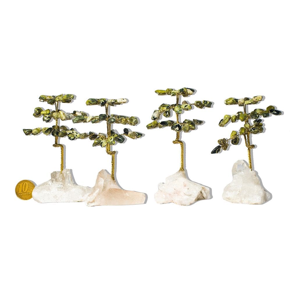 04 Árvore Da Felicidade Jadeita na Drusa Pedra Natural