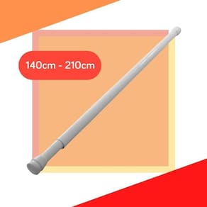 Tubo Extensível Para Cortinas Fácil Fix 140Cm - 210Cm Maxeb